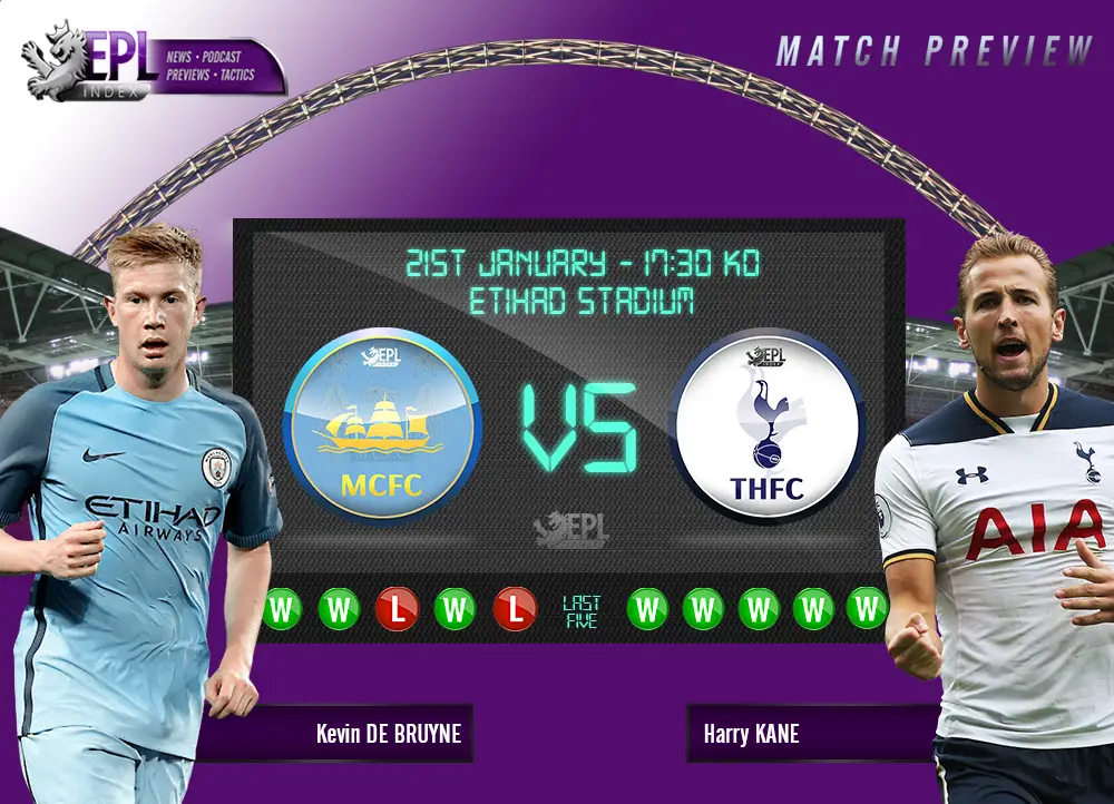 Manchester City Vs Tottenham Hotspur Preview Team News Stats Key Men Epl Index Unofficial English Premier League Opinion Stats Podcasts